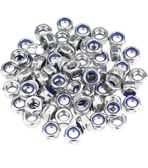 HELIFOUNER 25-Pack 3/8"-16 Nylon Insert Lock Nuts - 304 Stainless Steel, Hex Locknuts, Coarse Thread