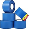 Fyguard 5 Rolls Painters Tape, 50m x 48mm Blue Decorators Tape Heat Resistant UV Resistant Masking Tape for Painting Work Renovations Crafts Edge Treatment