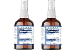 AUGUST ENGELHARDT 2 x butelka z rozpylaczem na olej magnezowy o pojemności 100 ml – najwyższa jakość (31%) | 100% kamień zechstein | masaż skóry, sport i mięśnie | relaks