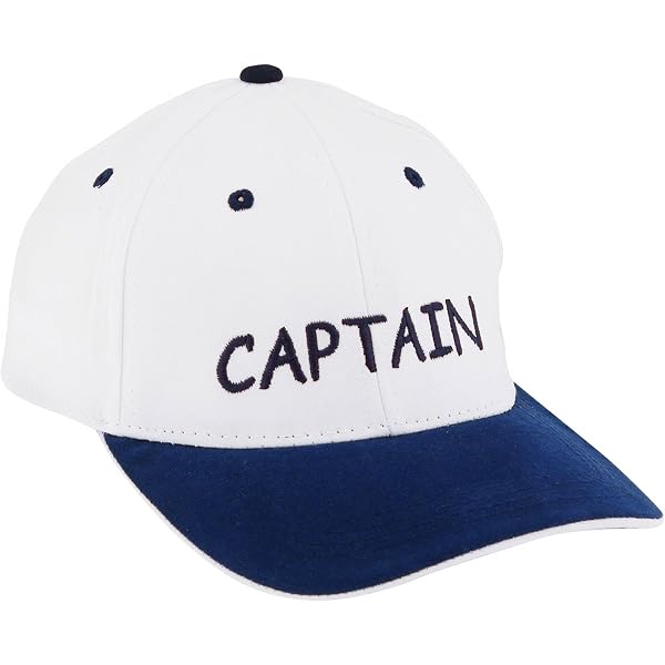 NKlaus 'Skipper' Cap – Marineblau, Baumwolle Mit Weißer Stickerei, Nautische Retro-Mütze, Unisize