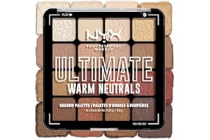 NYX Professional Makeup Palette de Fards à Paupières Ultimate Shadow, 16 couleurs, Finition Intense et Longue Durée, Formule Vegan Sans Ingrédients d'Origine Animale ou Dérivé, Warm Neutrals