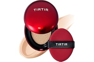 TIRTIR Mask Fit Red Cushion Foundation | Volle Deckkraft, Leicht & Hautnah, Satin Glow Finish | Koreanisches Cushion Make-up, Tattoo-Abdeckung, Aufbauend (0,15 Fl Oz), 21N Ivory