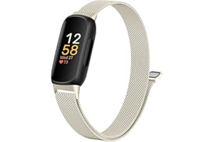 Faliogo Metal Strap Compatible with Fitbit Inspire 3 Strap for Women Men - Adjustable Stainless Steel Loop Sport Band for Fitbit Inspire 3 Fitness Tracker