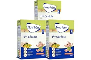 Nutribén Bouillie Bébé Instantanée 1Ère Céréale Élaborée dès 4 Mois sans Gluten 300 g (3 pack)