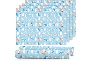 SCENTORINI Carta Profumata per Cassetti, 6 Fogli Profumati per Cassetti, Armadio, Carta Profumata da Decorazione (azzurro-talco per bambini)