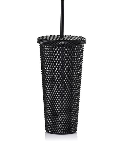 ALINK Isolierbecher 680ml - Perfekt Für Eiskaffee, Auslaufsicher Mit Strohhalmen