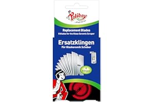 ‎POLIBOY ... PFLEGT WIE NEU POLIBOY Ersatzklingen - Für den POLIBOY Glaskeramik Schaber und andere Ceranfeldschaber - Robuste Schaberklingen - 1 x 8 Klingen - Made in Germany