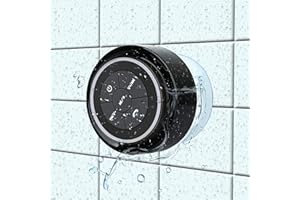 HAISSKY Bluetooth-Duschlautsprecher Bluetooth Lautsprecher Portable Wasserdicht Bluetooth Lautsprecher tragbarer Shower Speaker mit Saugnapf inteagriertes Mikrofon Geschenke für Badezimmer Party Strand