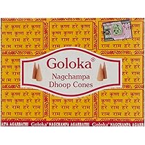 Goloka McGuinness - Incenso in Coni, Confezione da 12, Aroma: Champa