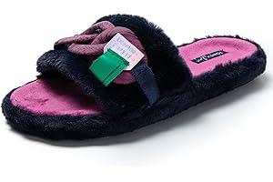 JOMIX Damskie Zimowe Kapcie Klapki Domowe Na Otwartym Przodzie Ciepłe i Wygodne