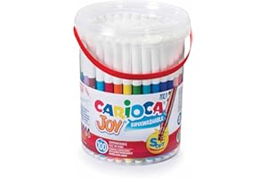Carioca Rotuladores Joy Punta Fina | Bote de 100 rotuladores superlavables y con gran cobertura | Colores surtidos | Punta Ø 2,8 mm | 100 piezas