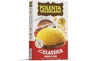 BONOMELLI 6x Valsugana, Gelbe Schnell-Polenta, 375-g-Packung, mit 100% italienischem gedämpftem Maismehl, klassischer Geschmack, in wenigen Minuten fertig, glutenfrei