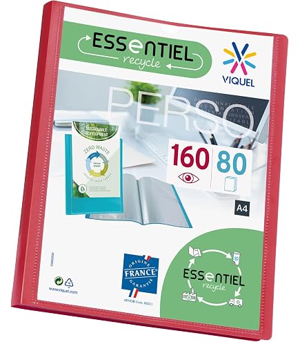 DOHE - Porte-vues 40 Poches PP Souple - Format A4 - Couverture Orange Translucide
