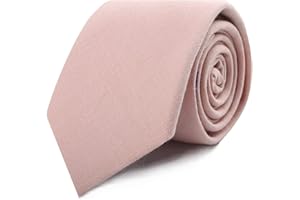 AUSCUFFLINKS Cotton Blush Skinny Ties Bow Ties Pocket Squares Linen Neckties | Wedding Ties