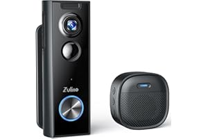 ZULINO Video Türklingel Kamera, Zullino Kabellose Video Türklingel mit Klingel, HD-Live-Ansicht, PIR-Bewegungserkennung, 2,4 GHz WLAN (kein 5GHz WLAN), Nachtsicht, 2-Wege-Audio X8