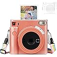 eWINNER Protective Case Compatible with Fujifilm Instax Square SQ1 Instant Film Camera/Crystal Hard Shell PVC Protective Cover Carrying Cover/with Adjustable Shoulder Strap -Clear (for Square SQ1)