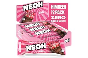 ‎NEOH NEOH Low-Carb Keto Beeren-Schokoladenriegel – Ohne Zugesetzten Zucker, Voller Fruchtiger Beeren & Verführerischer Schokolade, Ein Leichter und Schuldloser Snack, 30g pro Riegel, Packung mit 12
