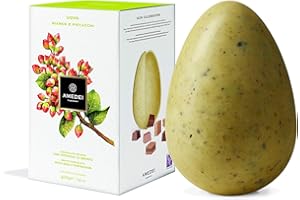 Amedei - Idea regalo Pasqua - Uovo Cioccolato Bianco con Pistacchi di Bronte - 400g