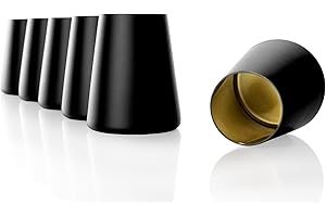 Stölzle_Lausitz Verres 380ml I Verres à boire lot de 6 I lot lavable au lave-vaisselle I forte résistance aux chocs I Verres polyvalents pour de l’eau du jus de fruits du vin I Noir Doré