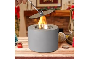‎EUFROZY Eufrozy Tischkamin, Tragbarer Tischfeuer Indoor mit Lang Brennend & Rauchfrei, Bioethanol Tischkamin Indoor Wärmend Mit Stylischer Feuerlöscher, Mini Tisch Feuerstelle Warmes Dekor für Winter