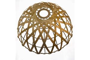 OSASY Abat jour en rotin en Rotin Boho Tissé À La Main, abat-jour de lampe suspendue en bambou tressé, Abat-Jour De Remplacement pour Lustres Lampadaire Suspension