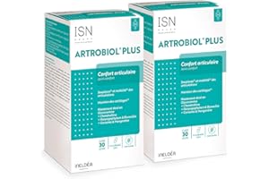ISN - Artrobiol® Plus - Complément alimentaire à base de Glucosamine, Chondroïtine, Harpagophytum - Souplesse des Articulations - Maintien du Cartilage & Ossature - Lot de 2