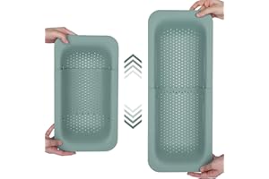 Sölmo Wysuwane sitko kuchenne – sitko do ociekania – wszechstronne i nowoczesne wzornictwo – odporne na wysokie temperatury – sitko do zlewozmywaka – oszczędność miejsca i efektywne odsączanie – sitko