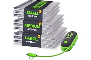 Vacbird Vacuum Storage Bags, 9 Pack Reusable Space Saver Bags with Electric Air Pump, Double Zip and Airtight Valve for Travel and Home