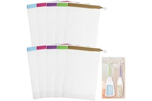 Ymapinc - 15 bolsas de jabón exfoliantes, reutilizables, para jabón sólido, 15,5 x 8 cm, para ducha con cordón, para baño, viajes
