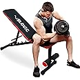SLOVIC Adjustable Gym Bench For Home Workout (Weight Capacity Up To 500 Kg) Incline Decline Bench With 7 Positions | Fitness Bench For Bench Press, Chest Press | Exercise Bench For Home,Red