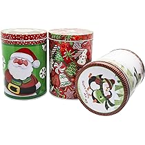 Aufquwk Scatole Per Biscotti Di Natale, Scatole Per Dolcetti Di Natale | Scatole Natalizie Per Biscotti - Scatola Di Latta In Metallo Contenitore Per