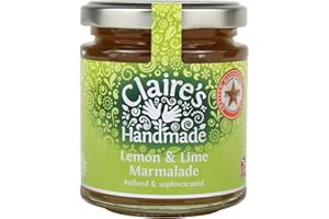 Claire's Handmade - Lemon and Lime Marmalade (227g) - Award Winning Traditionally Made Refined & Sophisticated Marmalade, Suitable for Vegetarian, Vegan & Gluten Free Diets, GMO Free