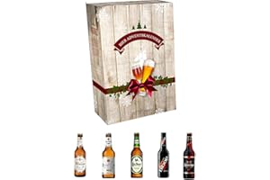 Handelshaus Huber-Koelle Bier-Adventskalender "Holz" Bierpaket, Mehrweg (24 x 0.5 l)