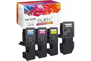 ‎EJET ejet Kompatibel Tonerkartusche als Ersatz für Kyocera TK5230 TK5230K TK-5230C TK-5230M TK-5230Y für ECOSYS M5521CDN M5521CDW P5021CDN P5021CDW (Schwarz,Cyan,Gelb,Magenta, 4er-Pack)