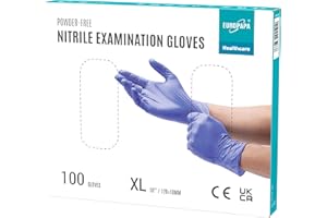 EUROPAPA® Lot de 100 gants jetables en nitrile sans latex non stériles sans latex