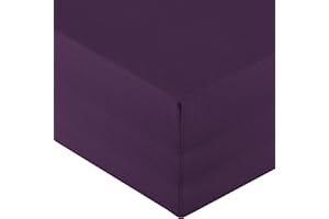 aqua-textil Royal Spannbettlaken Boxspringbett Wasserbett 180x200-200x220 cm lila 210g/qm Jersey Mako Baumwolle Elasthan Spannbetttuch