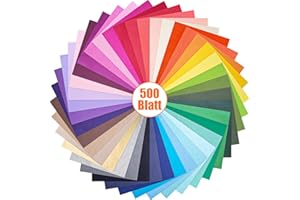 VGOODALL 500 Blatt Transparentpapier Bunt, 40 Farben Seidenpapier Tissue Paper Glanzpapier zum Basteln Bastelpapier für Geburtstag Hochzeit Weihnachten Dekoration Verpackung (29x20cm)