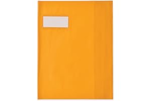 ELBA Lot de 3 Protège-cahiers Styl'SMS 17x22 cm pvc 120 avec Porte-étiquette Orange