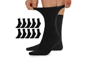TUUHAW 10 Paar Diabetikersocken Herren und Damen ohne Gummibund Diabetiker Socken mit Komfortbund aus Baumwolle