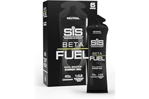 Science in Sport Beta Fuel Neutral | Dual Source Unflavoured Running Gels | 40g Carbs per 60ml Serving | Energy Gels for Endurance, Running and Cycling (6 Pack)
