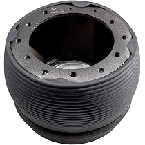 Bouton De Klaxon Universel Simoni Racing - Diamètre 55 Mm, 2 Connecteurs, Chromé/Noir