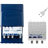 EDISION MAK-300 Kit: Amplifier TV Antenna Mast 2UHF, 1VHF/FM, 17-32db, 107dBmV, 24V, for Digital Terrestrial DVB-T/T2, with 5