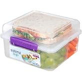 Sistema TO GO Beslenme Kutusu Cube Max | 2 L Bento-Box Tarzı Yemek Kabı B&ouml;l&uuml;c&uuml;l&uuml; ve Sızdırmaz Yoğurt Tenceresi | BPA İ&ccedil;ermez 