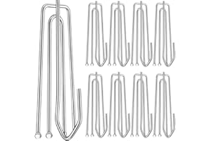 LYLQMY 80 Pack Pinch Pleat Curtain Hooks,Stainless Steel Drapery Hook and Pin for Pleated Drapes and 4 Prongs Pinch Pleat Hook Clips for Window,Shower,Door (Silver)