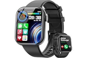 Hwagol Smartwatch Uomo Donna, 1.85'' Orologio Smartwatch con Chiamata Bluetooth, Smart Watch con Contapassi/Sonno/SpO2/Cardiofrequenzimetro, 140+ Sportive Orologio Fitness per Android iPhone