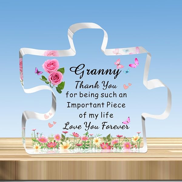 Portachiavi Regalo Per Nonna - 'Never Forget I Love You', Acciaio Inox, Con Sacchetto Di Velluto