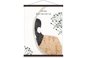 Benjia magnetyczna szyna na plakat, ramka, drewniana listwa plakatowa, do drukowanych dzieł sztuki 42cm orzech włoski