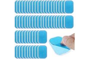ACHANFLY 60 Pcs EMS Gel Pads Abs Trainer Muscle Stimulator Pads Abdominal Muscle Toner Replacement Gel Sheet for Women Men Abs Toner Electric Muscle Trainer Workout Toning Belt