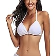 FITTOO Triangle Push up Bikini Top for Women Sexy Basic Padded Bikini Separates Swimwear