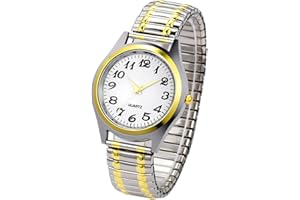 JewelryWe Orologio da Polso Da Donna Oro d'oro, Cinturino in Metallo Retro Vintage Orologio al Quarzo Piccolo, Buon Regalo per la Festa della Mamma ¡­